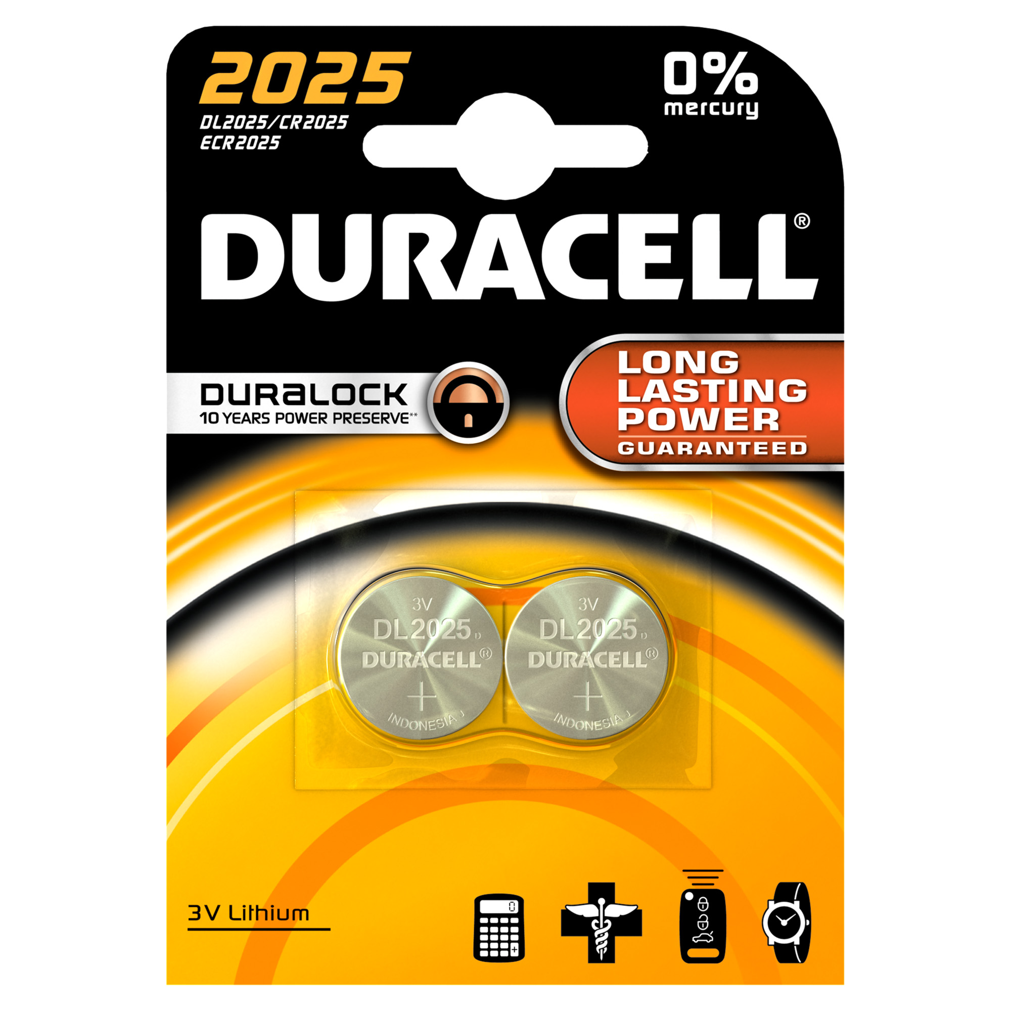 PILE BOUTON LITHIUM DL2025 3V - 2PC