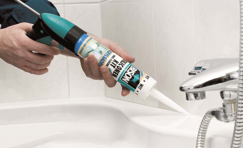 MASTIC SILICONE BAIGNOIRES ACRYLIQUES BLANC 300ML