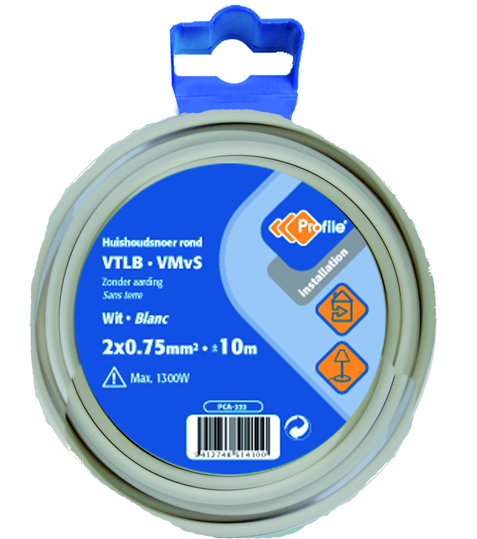 CABLE VTLB 2X0.75MM² BLANC 10M
