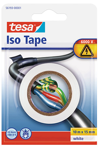 RUBAN ADHESIF ISOLANT 6000V BLANC 10MX15MM