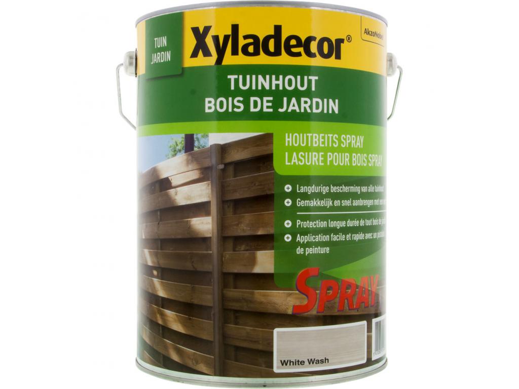 LASURE POUR BOIS DE JARDIN EN SPRAY WHITE WASH 5L