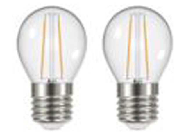 AMPOULE LED BOULE E27 BLANC FROID - 4W - 450LM - 2 PC