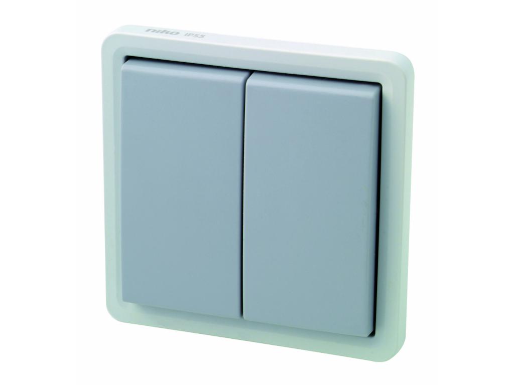 INTERRUPTEUR DOUBLE ALLUMAGE NEW HYDRO GRIS