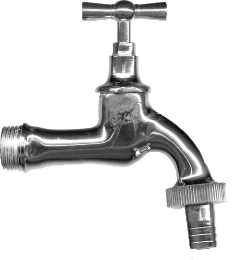 ROBINET DOUBLE SERVICE AVEC RACCORD TUYAU 1/2' M LAITON